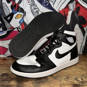 Size 10.5 - Jordan 1 Retro High OG Black White 2014 USED NO BOX SHIPS ASAP
